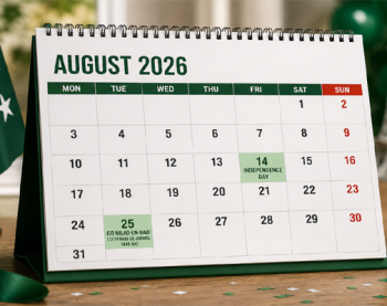 Pakistan to enjoy seven holidays in August 2026