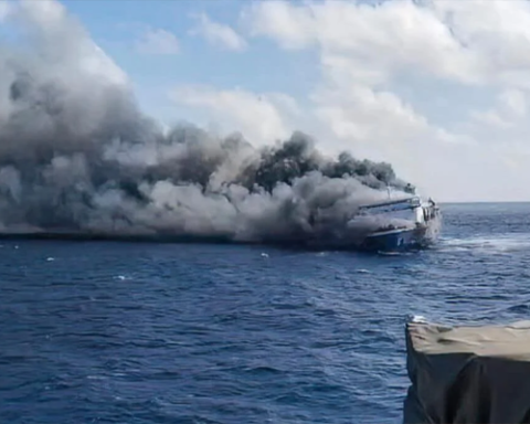 Indonesia ferry fire kills 5, dozens missing as massive rescue operation continues