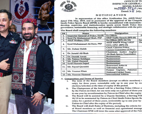 Dr. Danish Aman appointed as member Sindh Police Sports board