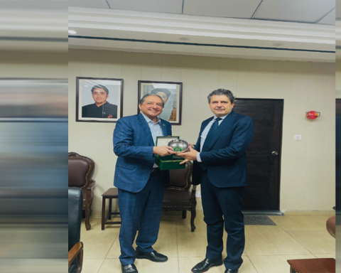 Senator Saleem Mandivalla meets Italian Ambassador to Pakistan H.E. Ugo Ciarlatani