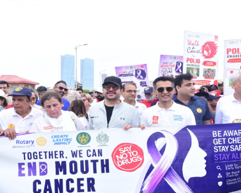 Rotary Karachi holds “Walk a Cause” for mouth cancer, polio awareness and drug abuse