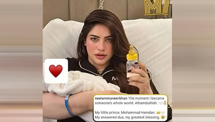 Neelam Muneer welcomes baby boy, shares joyful news