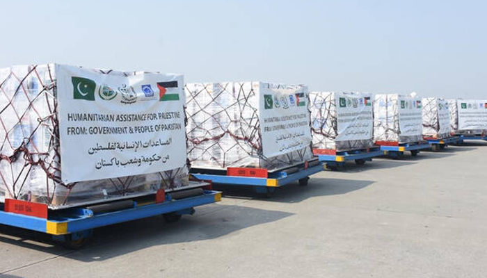 Pakistan sends 23rd humanitarian shipment to Palestine