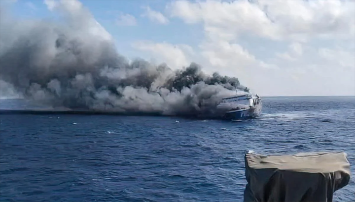 Indonesia ferry fire kills 5, dozens missing as massive rescue operation continues