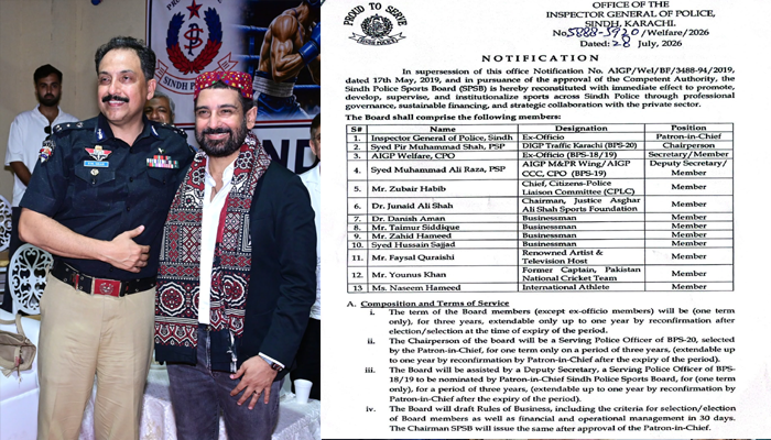 Dr. Danish Aman appointed as member Sindh Police Sports board