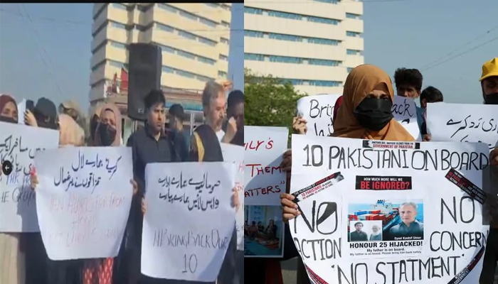 Somali pirates hijack Pakistani crew sparks Karachi protest