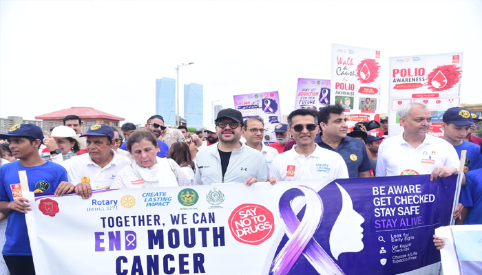 Rotary Karachi holds “Walk a Cause” for mouth cancer, polio awareness and drug abuse
