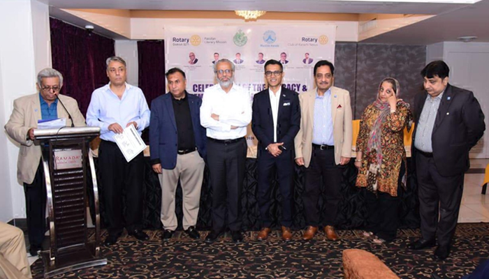 Rotary Club Karachi Nexus Holds Focus Meeting to Celebrate Literacy Month